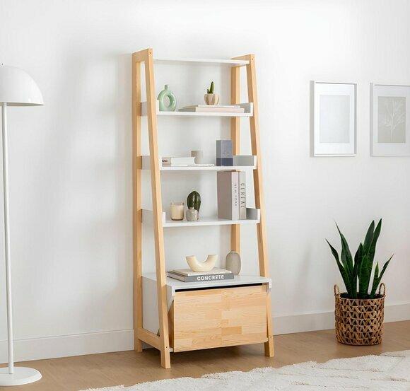Eleganter Bücherregal Moderne Arbeitszimmer Möbel Holzgestell Regale von JV Moebel