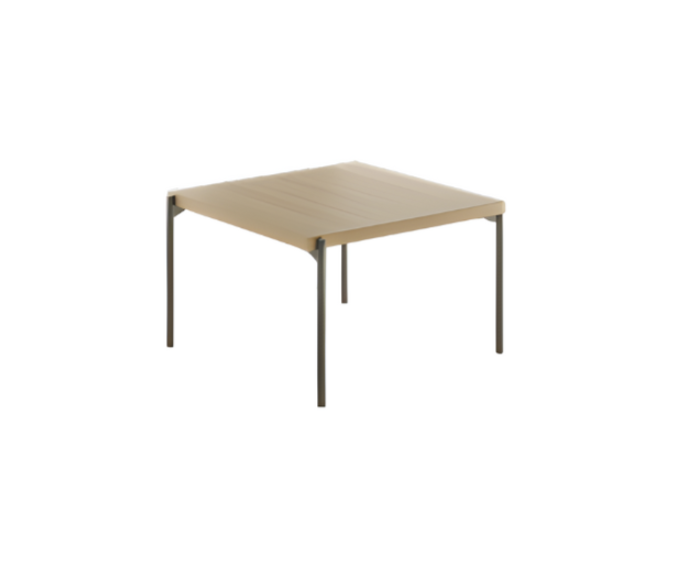 Eleganter brauner schwarzer Couchtisch Holzplatte Beinen Edelstahl von JV Möbel