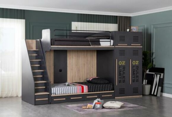 Elegantes Kinderzimmer Bett Etagen Hochbett Luxus Jugendbett Betten von JV Möbel