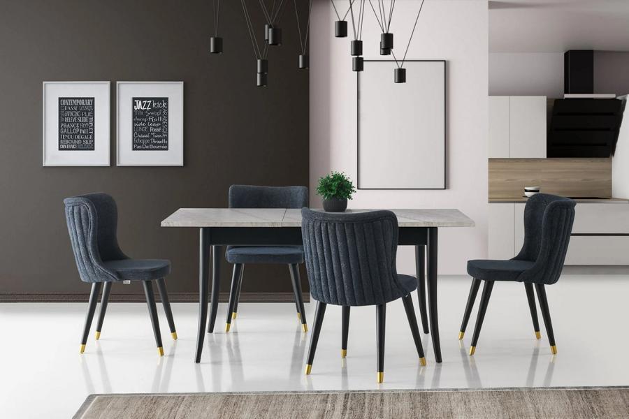 Essecke Esstisch Ausziehbar Essgruppe Stühle 5tlg Esszimmer Grau Tisch Essecke Esstisch Ausziehbar Essgruppe Stühle 5tlg Esszimmer Grau Tisch von JV Möbel