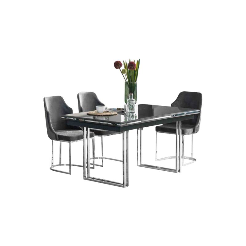 Essecke Garnitur Esstisch Essgruppe Stühle Grau Esszimmer 7tlg Tisch von JV Möbel