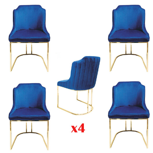 Essstuhl Zimmer Set Sitzgarnitur 4x Stühle Modern Polster Design Neu von JV Möbel