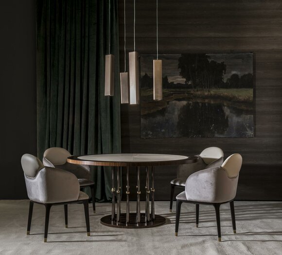 Esstisch 4 x Stühle Esszimmer Set Essgruppe Gruppe Stühle Tisch Tische 5tlg. von JV Möbel