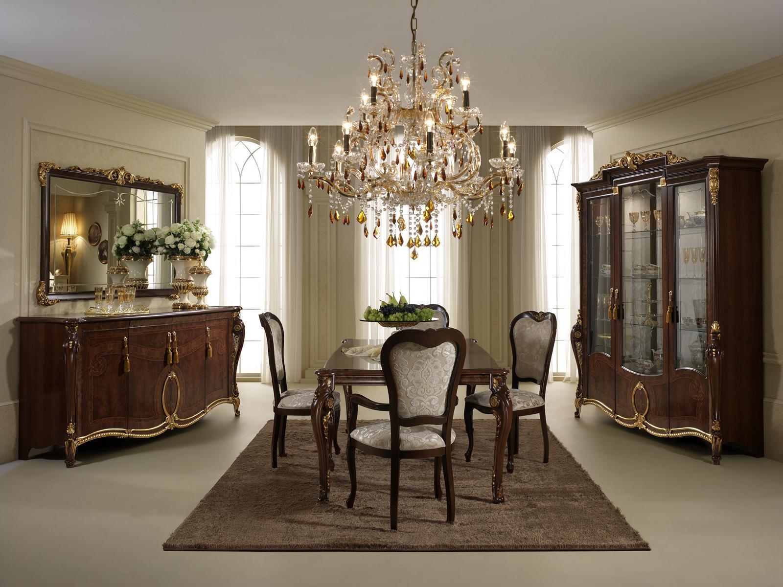 Esstisch 4x Stühle Vitrine Anrichte 8tlg. Esszimmer Set Gruppe Garnitur Tisch Esstisch 4x Stühle Vitrine Anrichte 8tlg. Esszimmer Set Gruppe Garnitur Tisch von JV Möbel