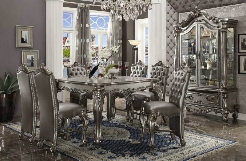 Esstisch 6 x Stühlen Esszimmer Set Essgruppe Holz Tisch 7tlg. Gruppe von JV Möbel