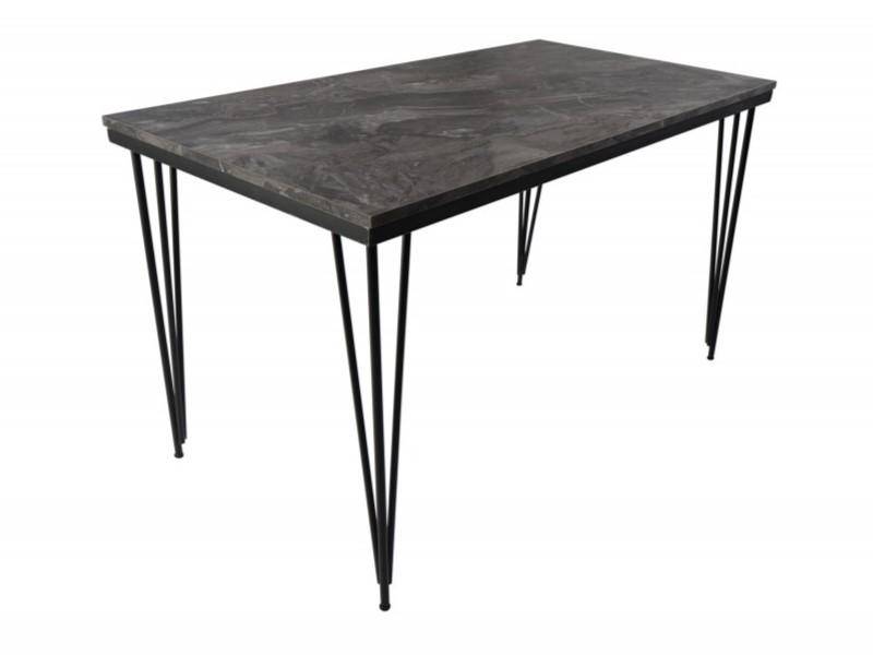 Esstisch Esszimmertisch Ausziehtisch Küchentisch Metallbeine Marmoroptik von JV Möbel