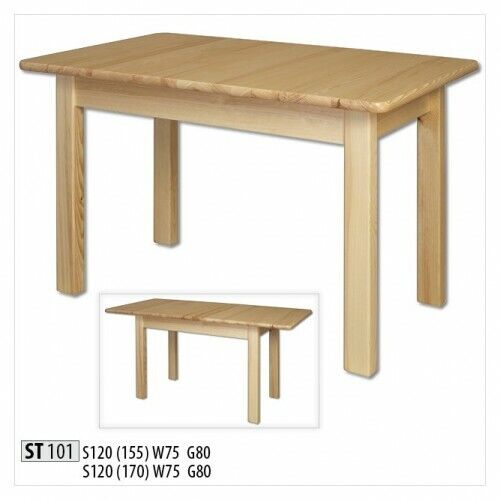 Esstisch Holz Tische Wohn Ess Zimmer Tisch 120/170x80cm Massivholz Esstische Esstisch Holz Tische Wohn Ess Zimmer Tisch 120/170x80cm Massivholz Esstische von JV Möbel
