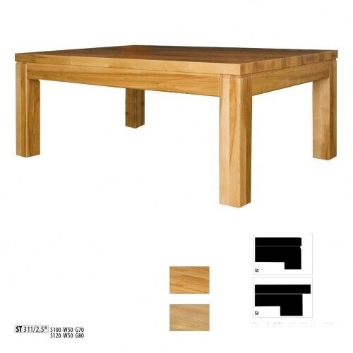Esstisch Holz Tische Wohn Ess Zimmer Tisch Esstische Echtholz 120x80 Massivholz von JV Möbel