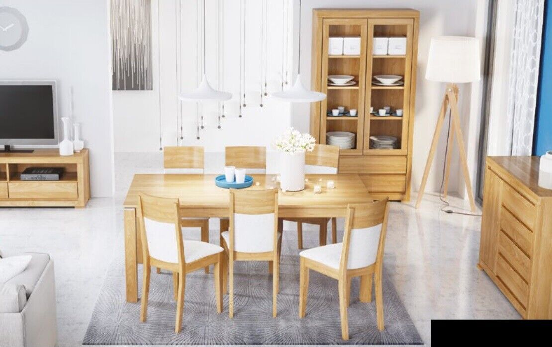 Esstisch Holz Tische Wohn Ess Zimmer Tisch Massivholz 200x90cm Esstische Massiv Esstisch Holz Tische Wohn Ess Zimmer Tisch Massivholz 200x90cm Esstische Massiv von JV Möbel