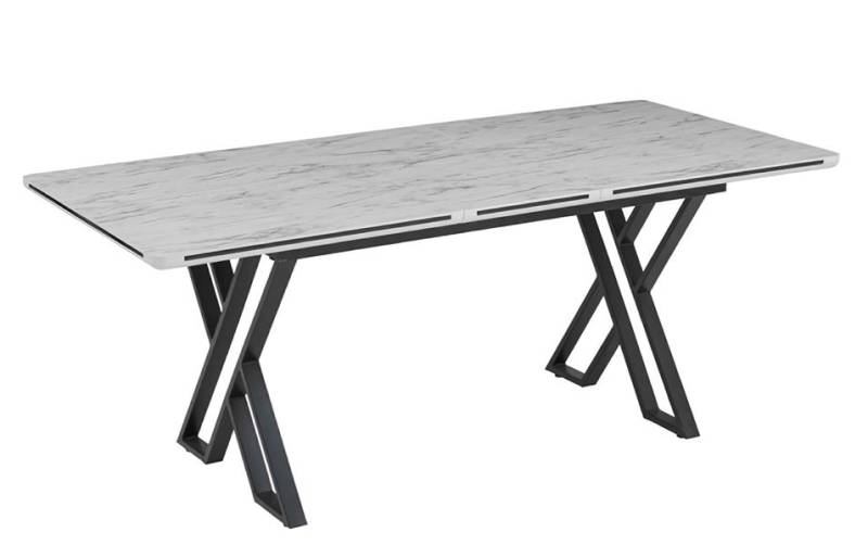 Esstisch Modern Esszimmertisch Ausziehbar Essecke Esszimmermöbel Tisch Metall von JV Möbel