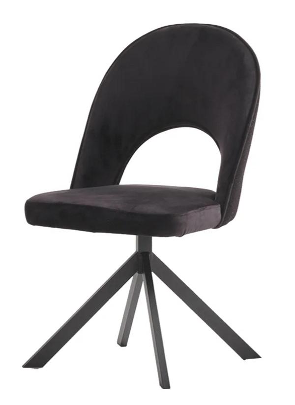 Esstischstuhl schwarzer Esszimmerstuhl weicher Stuhl Drehstühle handlich von JV Möbel