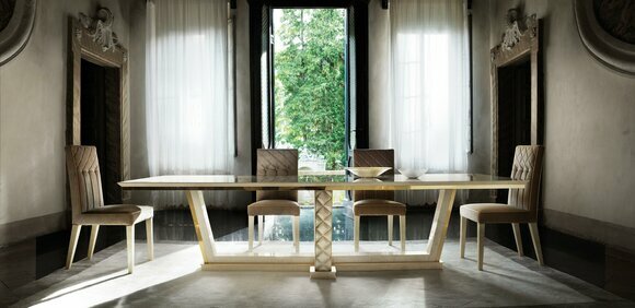 Esszimmer + 6 Stühle + Kommode Spiegel 2x Vitrine Esstisch 11tlg. Set von JV Möbel