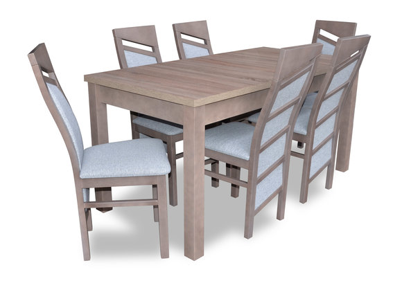 Esszimmer Garnitur Tisch + 6 Stühle Stuhl Set Essgarnituren Tische Essgruppe von JV Moebel