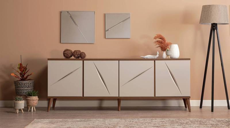 Esszimmer Komplett Anrichte 2x Spiegel Design Sideboard Modern Holzmöbel Esszimmer Komplett Anrichte 2x Spiegel Design Sideboard Modern Holzmöbel von JV Möbel