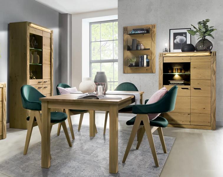 Esszimmer Modern Set Esstisch 4x Stühle Designer 2x Vitrine Einrichtung von JV Möbel