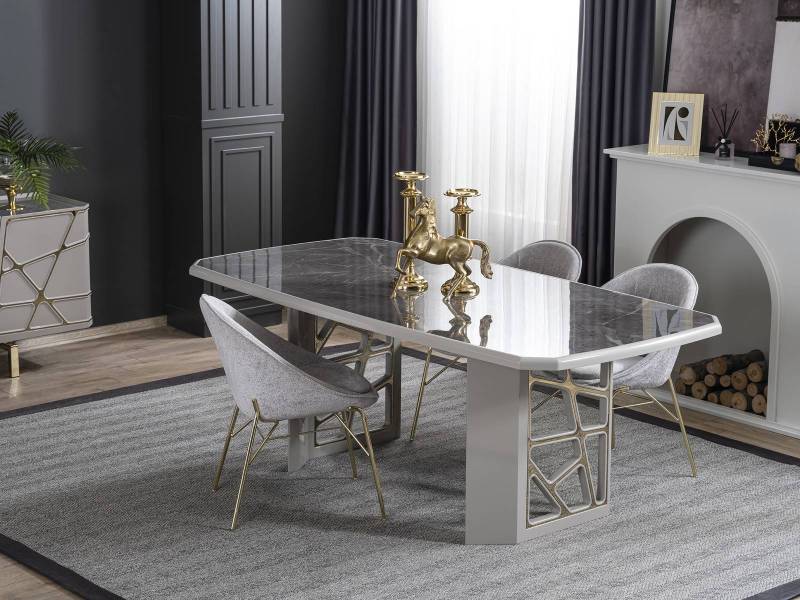 Esszimmer Moderne Möbel Luxuriöser Esstisch 4x Stühle Moderne Garnitur Esszimmer Moderne Möbel Luxuriöser Esstisch 4x Stühle Moderne Garnitur von JV Möbel
