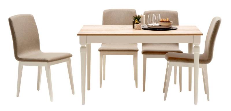 Esszimmer Set 5tlg Luxus Esstisch + 4x Stühle Design Holzmöbel Gruppe Garnitur von JV Möbel