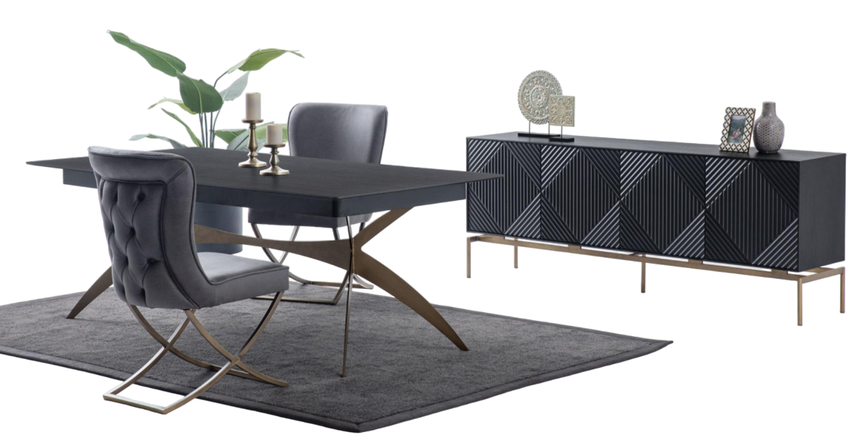 Esszimmer Set 8tlg Esstisch Designer 6x Stühle Essgruppe Sideboard Luxus von JV Möbel