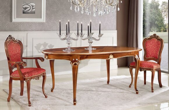 Esszimmer Set Essgruppe Klassischer Echt Holz 3tlg Set Stuhl Garnitur 2x Stühle Esszimmer Set Essgruppe Klassischer Echt Holz 3tlg Set Stuhl Garnitur 2x Stühle von JV Möbel