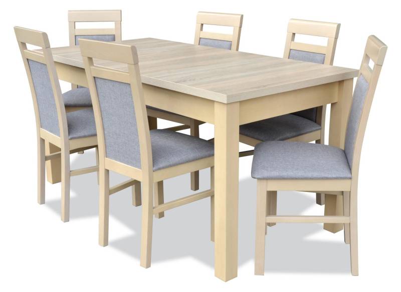 Esszimmer Set Esstisch 6x Stuhl Garnitur Tisch Gruppe 7tlg. Set Komplett Möbel Esszimmer Set Esstisch 6x Stuhl Garnitur Tisch Gruppe 7tlg. Set Komplett Möbel von JV Möbel