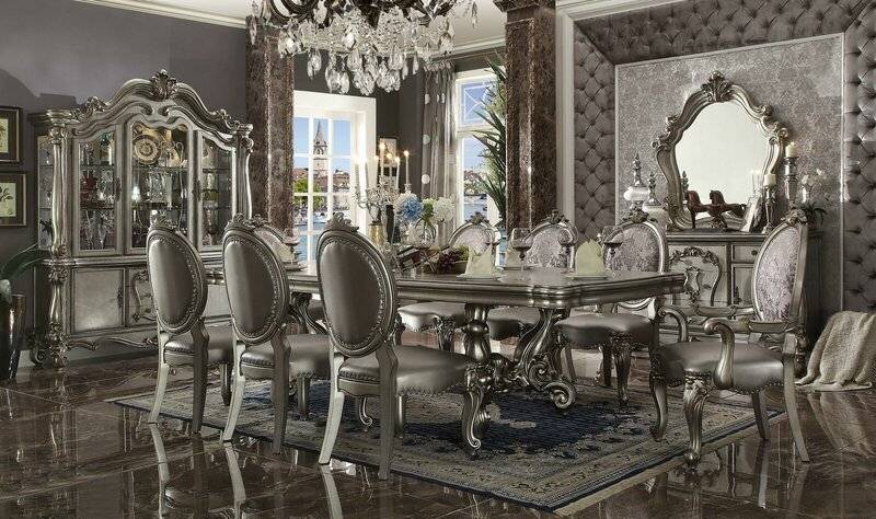 Esszimmer Set Garnitur Tisch 8x Stuhl Kommode Spiegel Barock Neu 11tlg. von JV Möbel