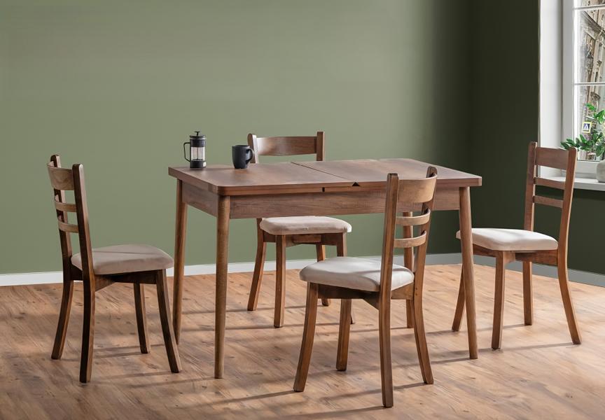 Esszimmer Set Hochwertig Garnitur Tisch 4x Stühle Design Modern Möbel Esstisch von JV Möbel