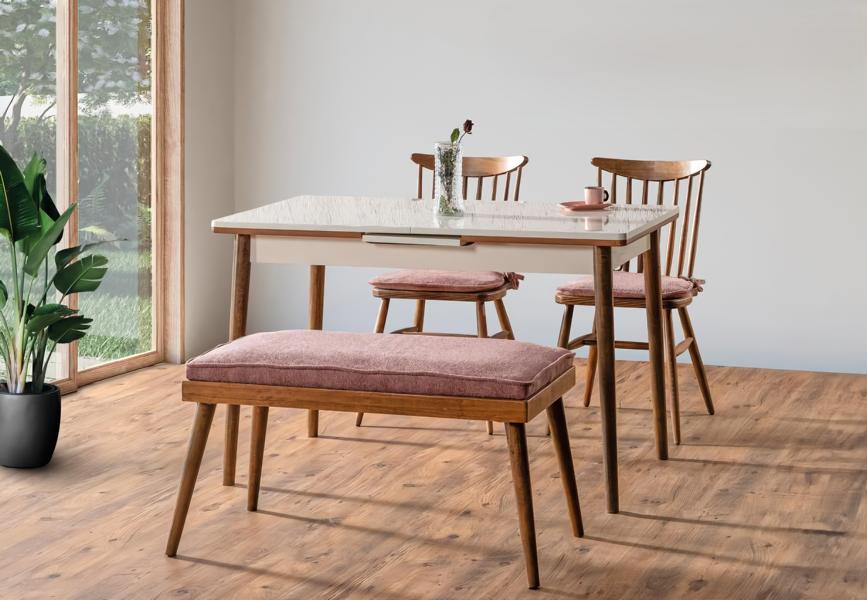 Esszimmer Set Hocker Garnitur Hochwertig Tisch 2x Stühle Design Modern Möbel Esszimmer Set Hocker Garnitur Hochwertig Tisch 2x Stühle Design Modern Möbel von JV Möbel