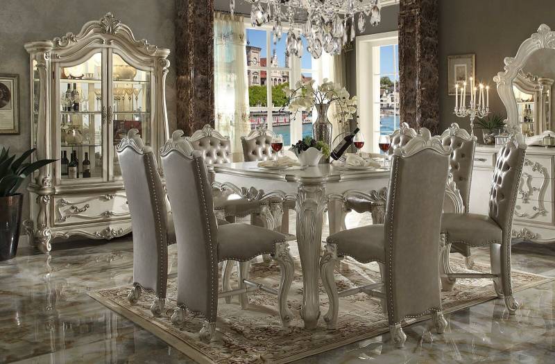 Esszimmer Set Vitrine Esstisch 8x Stuhl Garnitur Tisch Gruppe 10tlg.Set von JV Möbel