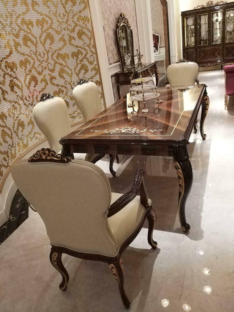 Esszimmer Stühle 6x Stuhl Sessel Set Lounge Club mit Armlehnen Luxus von JV Möbel
