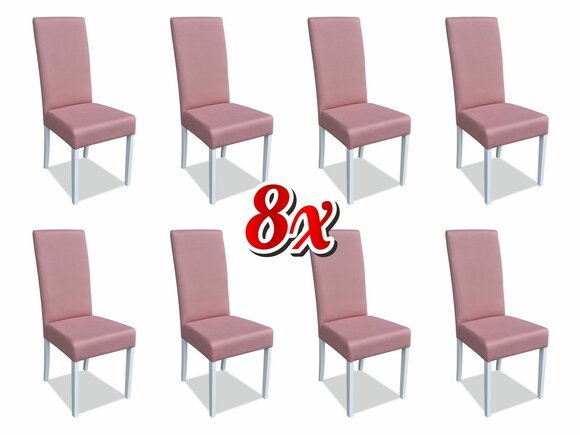 Esszimmer Stühle Leder Gruppe Garnitur Holz Set 8x Stuhl Set Sessel Garnitur Neu von JV Möbel