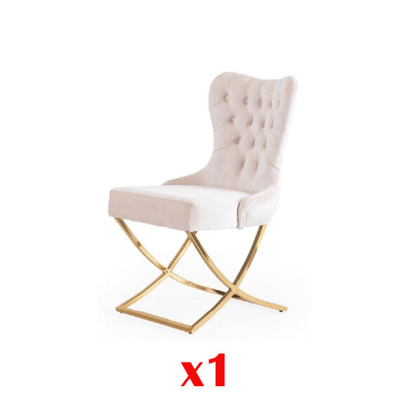 Esszimmer Stuhl 1 Sitzer Sessel Edelstahl Luxus Modern Möbel Design von JV Möbel