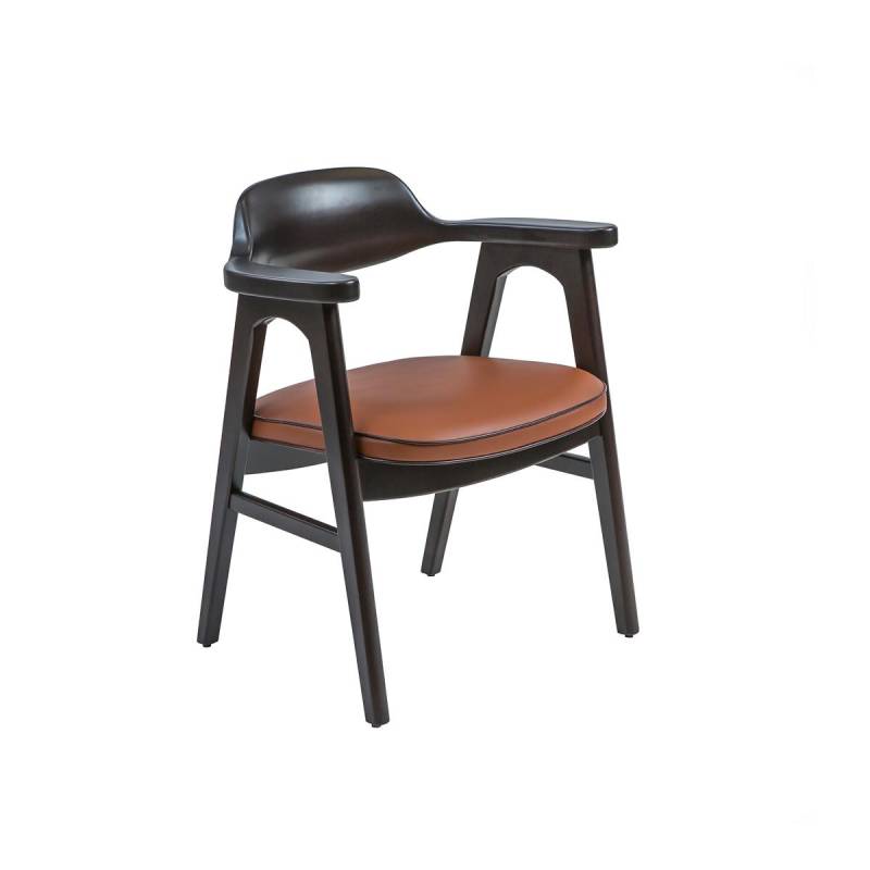 Esszimmer Stuhl mit Armlehnen Schwarz Holzstuhl Neu Möbel Design Sitz von JV Möbel