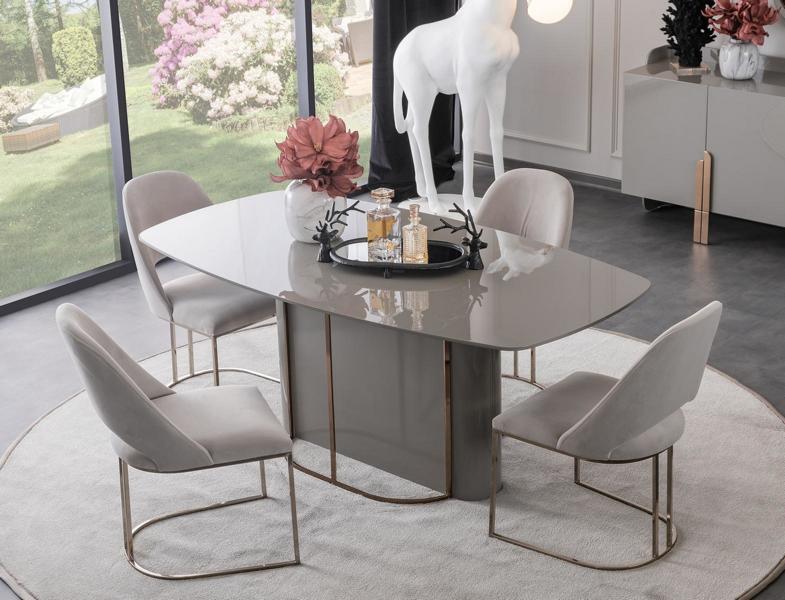 Esszimmergruppe Essgruppe Esszimmer Set Esstisch 4x Stühle Hochglanz von JV Möbel