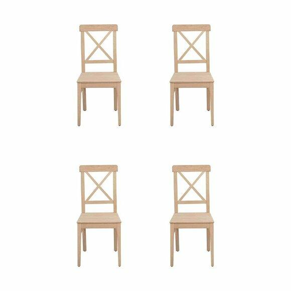 Esszimmerstuhl Designer 4x Stühle Holzstuhl Luxus Einsitzer Ohne Armlehne von JV Moebel
