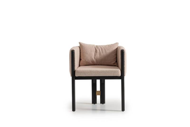 Esszimmerstuhl Gruppe Set Stühle Küchenstuhl 4tlg Lehnstuhl Beige von JV Möbel