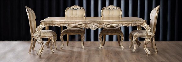 Esszimmerstuhl Stuhl Holz Luxus Esszimmer Ess Stil Barock Rokoko Stühle Möbel Esszimmerstuhl Stuhl Holz Luxus Esszimmer Ess Stil Barock Rokoko Stühle Möbel von JV Möbel