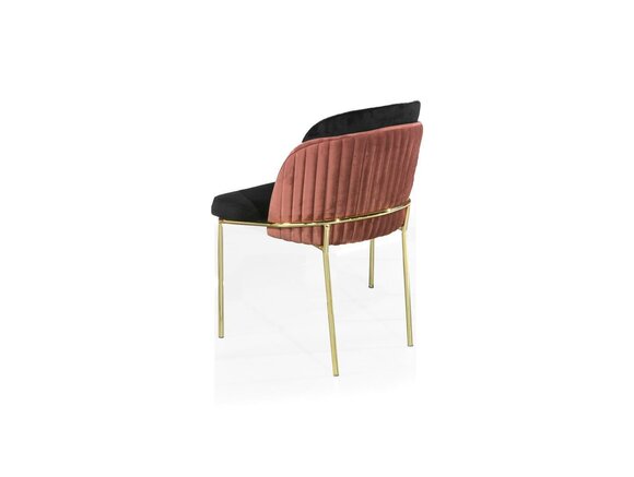 Esszimmerstuhl Stuhl Küchenstuhl Lehnstuhl Luxus Rosa Schwarz Modern von JV Möbel