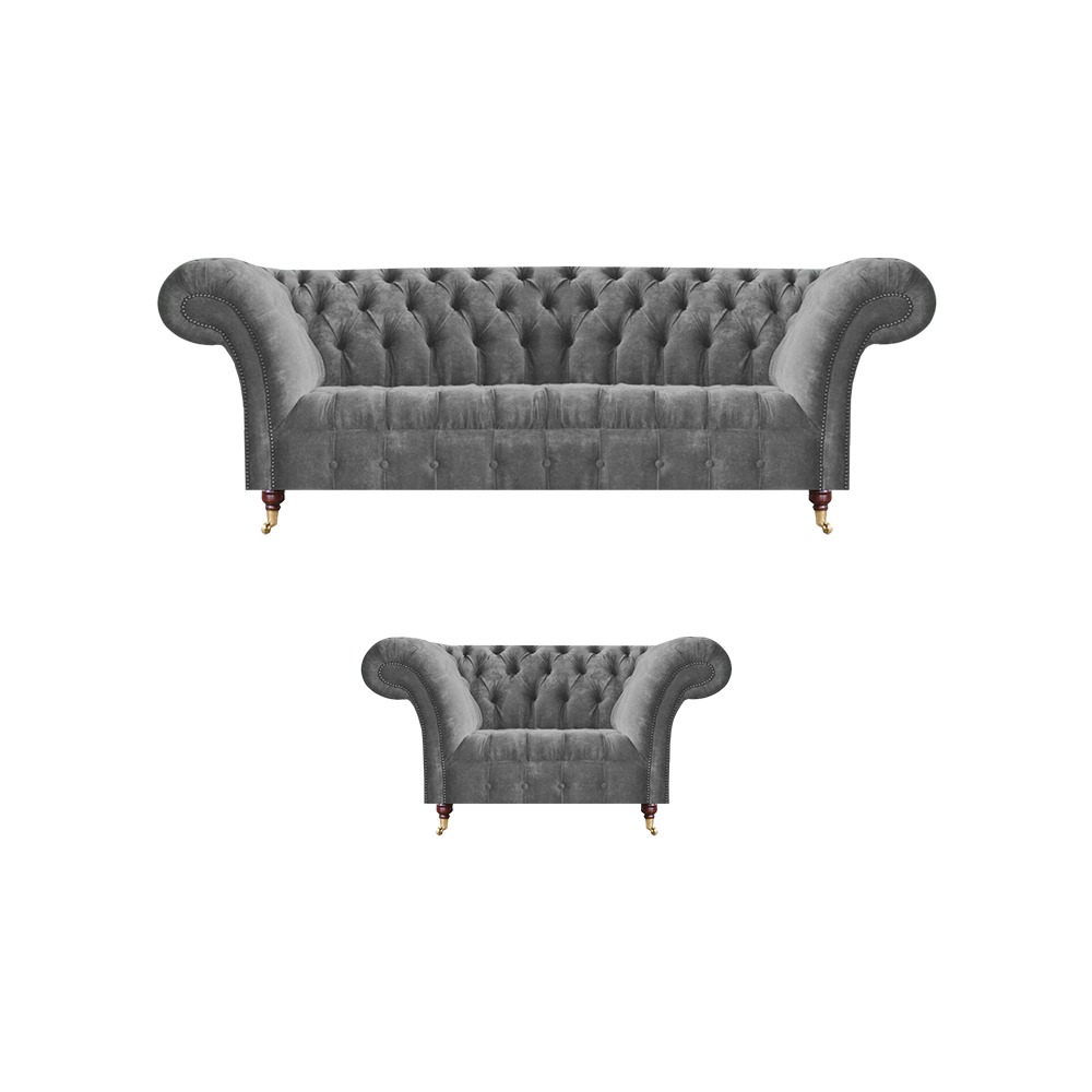 Exklusive Chesterfield Polstercouchen Designer Sessel Wohnzimmer Möbel von JV Moebel