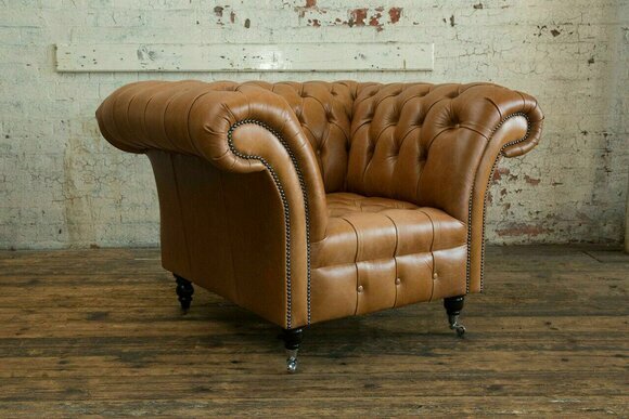 Fernseh Sessel Design Chesterfield Lounge xxl Club Sofa Einsitzer 125cm von JV Möbel