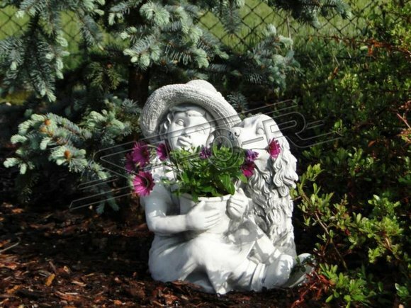 Figur Blumenkübel Pflanz Kübel Dekoration Figur Blumentöpfe Garten Vasen von JV Möbel