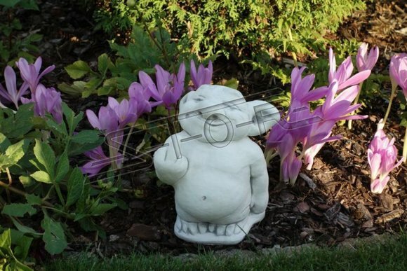 Figur Statue Garten Dekoration Deko Stinkefinger Mittelfinger Statuen von JV Möbel