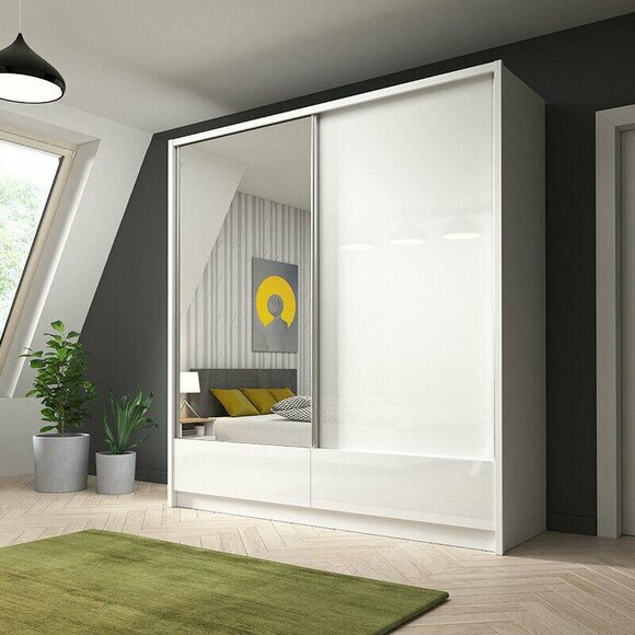 Garderobe Aufbewahrung 200cm Regal Schrank Archiv Schiebetüren Schiebetüren Büro von JV Möbel