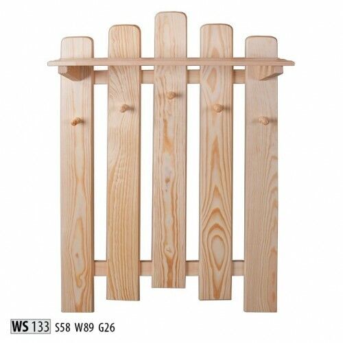 Garderobe Wandgarderobe mit 5 Haken, Wandpaneel Flurgarderobe Garderobenpaneel von JV Möbel