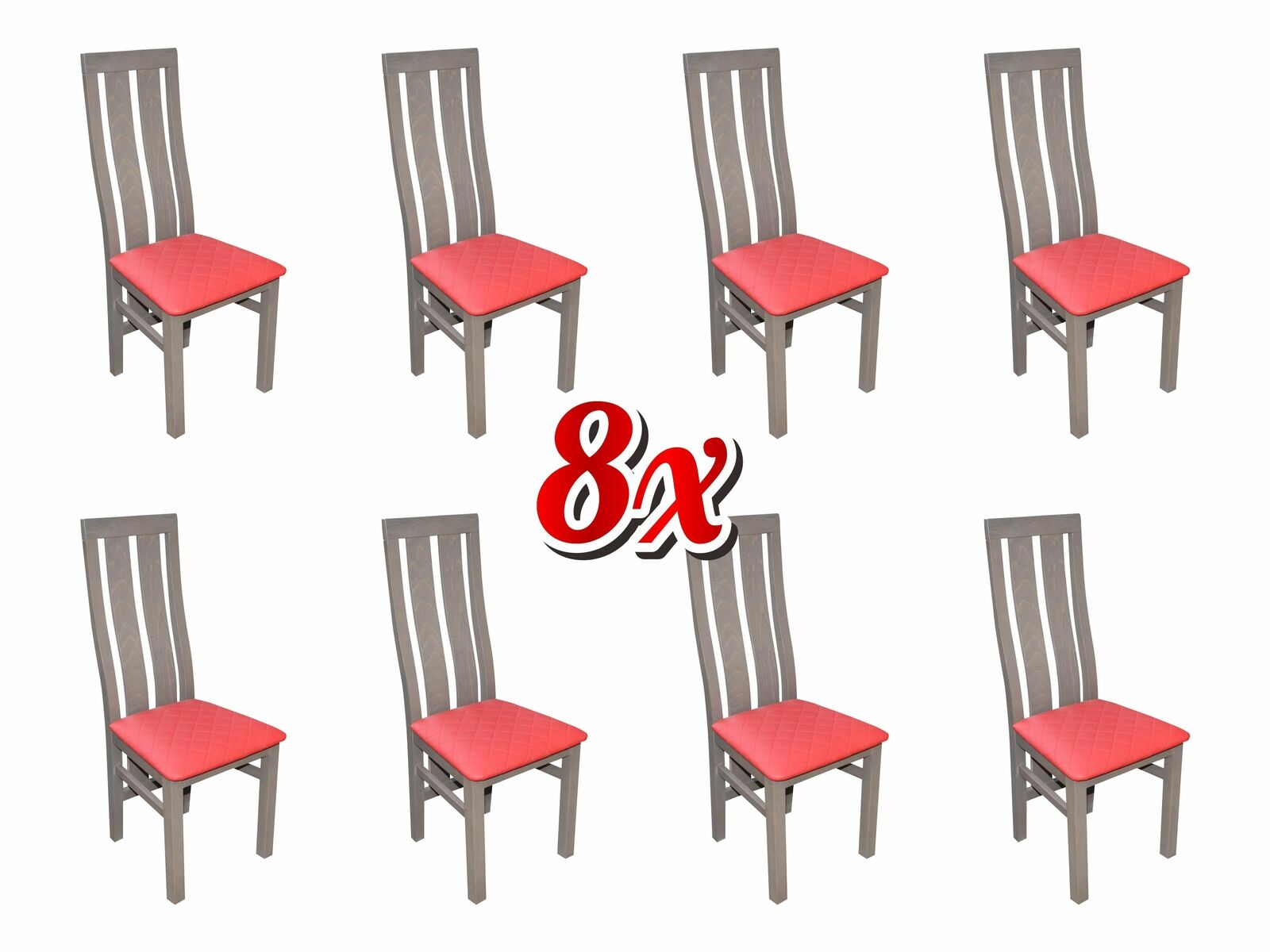 Garnitur 8x Stühle Stuhl Polster Moderne Sets Design Lehn Sessel Komplett Möbel Garnitur 8x Stühle Stuhl Polster Moderne Sets Design Lehn Sessel Komplett Möbel von JV Möbel