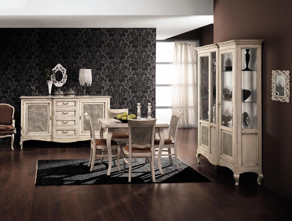 Garnitur Holz Möbel Kommode 4x Stuhl Tisch Vitrine Neu Gruppe Esszimmer Set 7tlg Garnitur Holz Möbel Kommode 4x Stuhl Tisch Vitrine Neu Gruppe Esszimmer Set 7tlg von JV Möbel