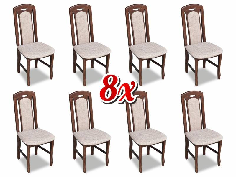 Garnitur Stuhl 8x Esszimmer Polsterstuhl Lounge Club Textil Stühle Küche Set Neu von JV Möbel