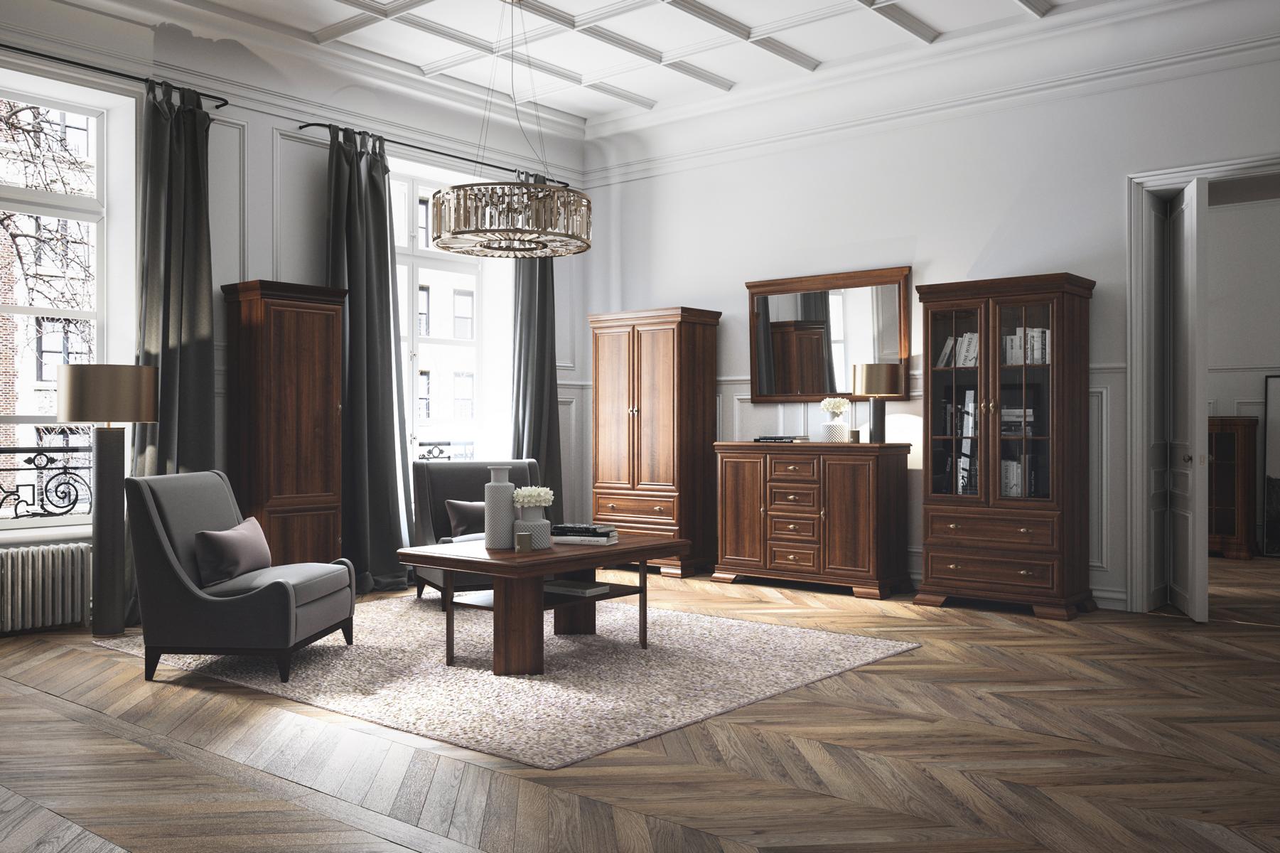 Garnitur Vitrine Kommode 4tlg. Holz Möbel Regal Wohnzimmer Wohnwand Set Gruppe Garnitur Vitrine Kommode 4tlg. Holz Möbel Regal Wohnzimmer Wohnwand Set Gruppe von JV Möbel