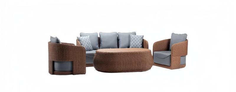 Gartenmöbel Sitzgarnitur Möbel Sitzgruppe Sofa Couch Polster Garten Terrasse von JV Möbel