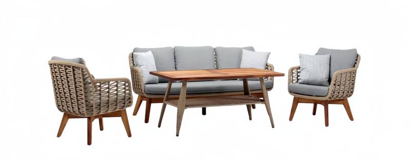 Gartenmöbel Sitzgarnitur Sofa Couch Polster Garten Terrasse Möbel Sitzgruppe von JV Möbel