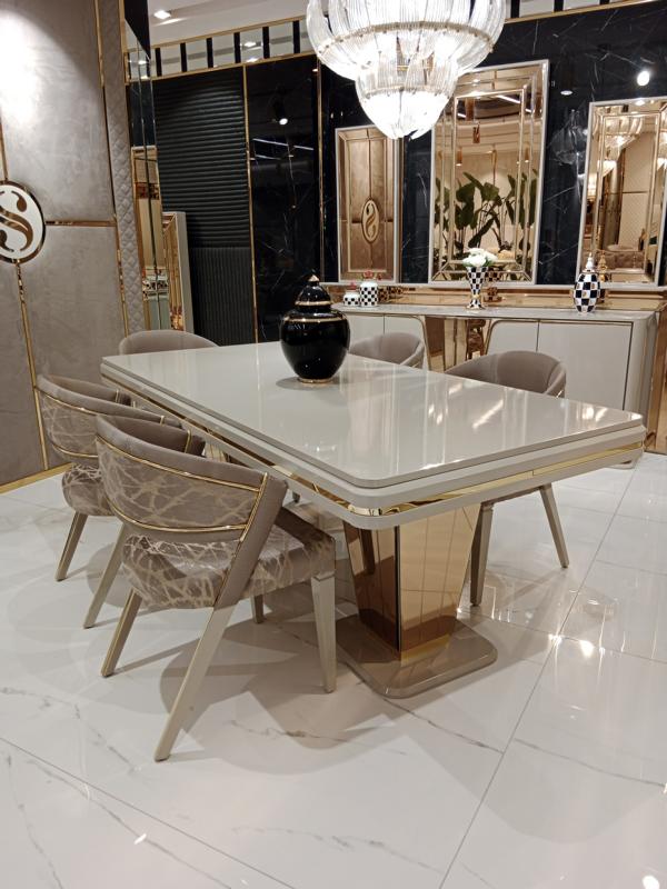 Gemütliches Esstisch Set Tisch mit 4 freundlichen Stühlen Elegantes von JV Möbel